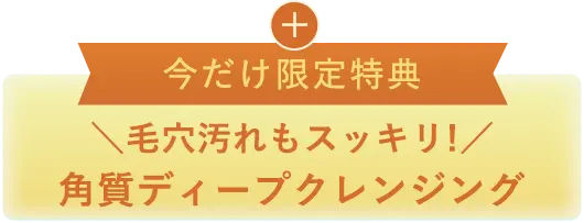 今だけ限定特典 毛穴汚れもスッキリ! 角質ディープクレンジング