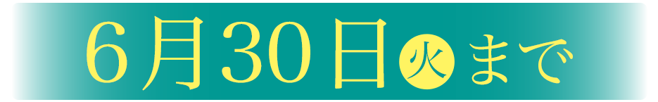 6月30日（火）まで