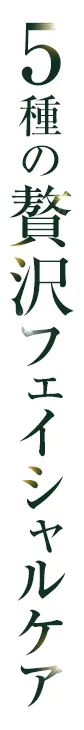 5種の贅沢フェイシャルケア
